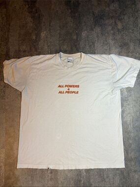 All Powers All People Graphic Tee - White - Powers XL Made in USA